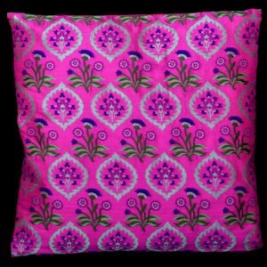 silk with multicolored thread pattern
