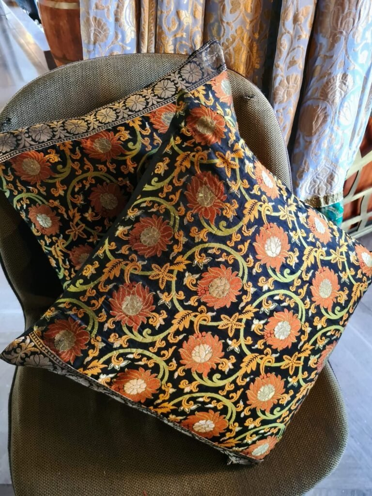 silk fabric with Cutwork pattern