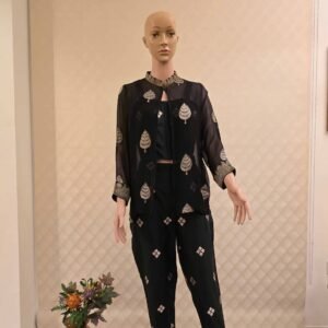 chiffon top with silk pants