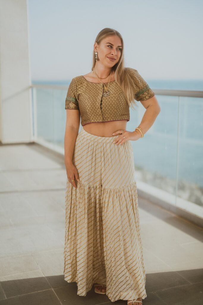 Banarasi chiffon sharara