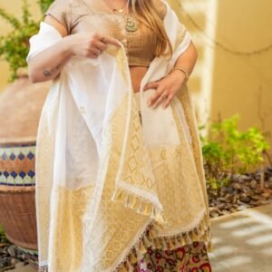 Handwoven Linen Silk Shawl