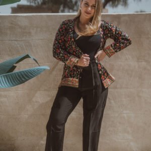 Silk Jacket with Katan Silk