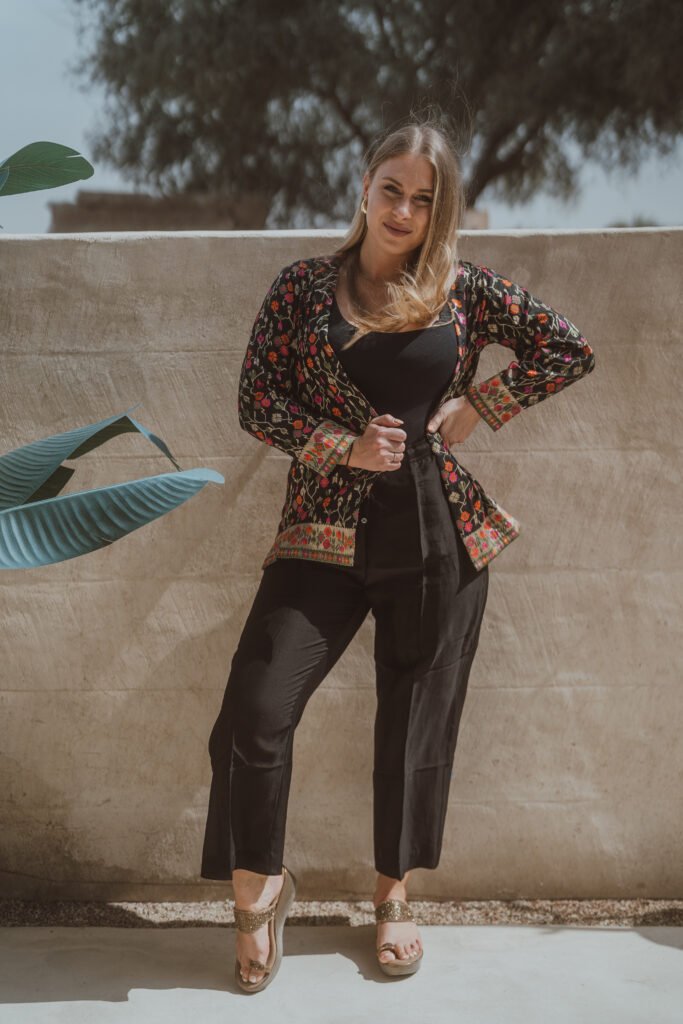 Silk Jacket with Katan Silk